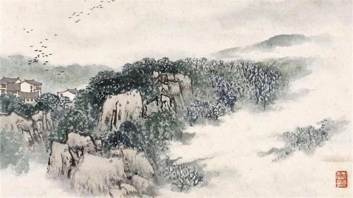 背景墙山水画